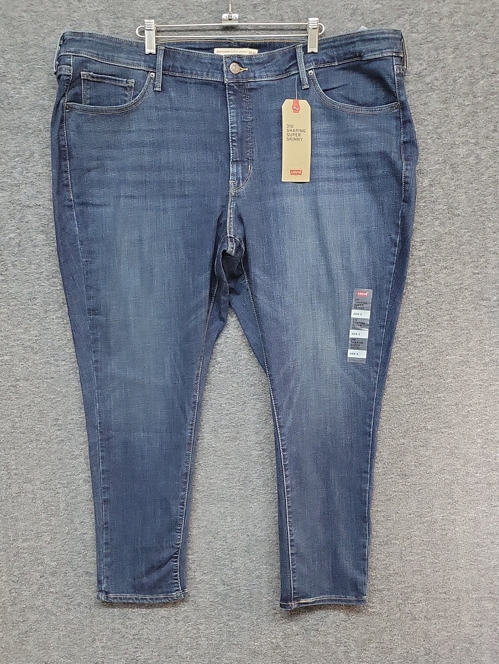 Levi 310 Shaping Super Skinny Dark Wash Mid Rise Jeans Womens Size 26W NWT